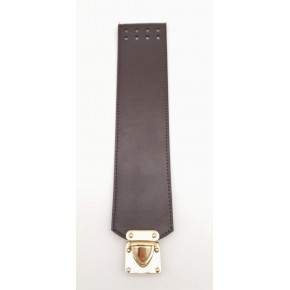 Çanta Aksesuar Kahverengi Suni Deri 25X6 Cm Çanta Kapağı