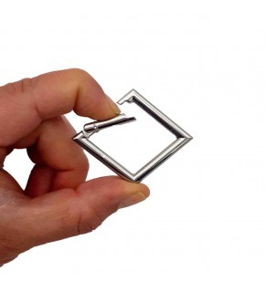 Çanta Aksesuar Kare Yaylı Halka 3.5 X 5.5 Cm Gümüş Renk