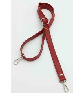 Çanta Aksesuar Kırmızı 125X2 Cm Çanta Sapı Sürgütlü Gümüş Metal