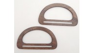 Çanta Aksesuar Köprülü D Model 8.5x15 cm Koyu Ahşap Renk Ahşap Çanta Sapı
