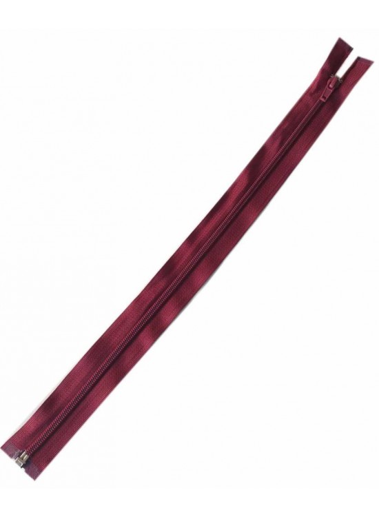 Çanta Aksesuar Koyu Bordo Renk 40 Cm Plastik Diş Fermuar Fd8