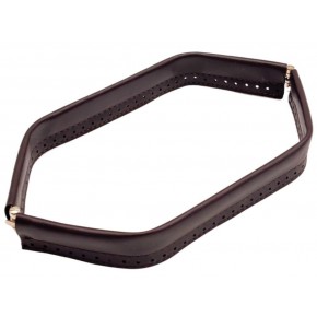 Çanta Aksesuar Koyu Kahve Renk Derili Metal Çanta Ağzı 30 Cm