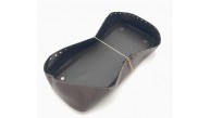 Çanta Aksesuar Koyu Kahverengi Suni Deri 28x13 cm Yüksek Çanta Tabanı Light Gold Metalli