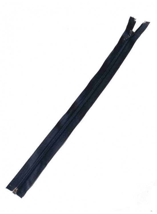 Çanta Aksesuar Koyu Lacivert Renk 40 Cm Plastik Diş Fermuar Fd5
