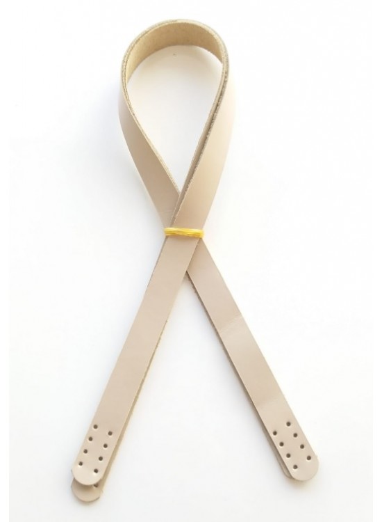 Çanta Aksesuar Krem (Bej) Renk Gerçek Deri 70X2 Cm Çift Sap