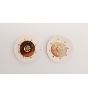 Çanta Aksesuar Krem Suni Derili Mıknatıslı Çıtçıt Light Gold Metalli