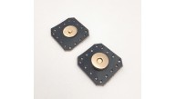 Çanta Aksesuar Lacivert Gerçek Derili Kare Mıknatıslı Çıtçıt Light Gold Metalli