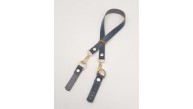 Çanta Aksesuar Lacivert Renk 60x1.5 cm Gerçek Deri Çanta Sapı Light Gold Metalli