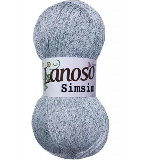 Çanta Aksesuar Lanoso  Simsim  No: 955 ( Gri Gümüş Sim)