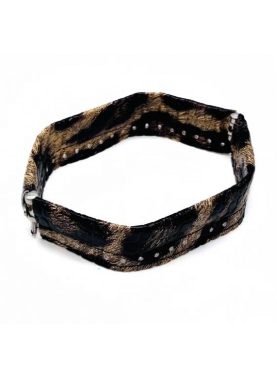 Çanta Aksesuar Leopar Renk Derili Metal Çanta Ağzı 18 Cm