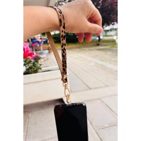 Çanta Aksesuar Leopar Renk  Telefon Bilek Askısı, Telefon Zinciri, Telefon Askısı, Tüm Telefon Kılıfları İçin Uygundur