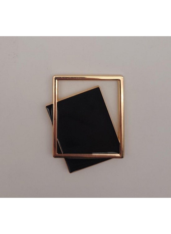 Çanta Aksesuar Light Gold Çerçeve Model Siyah Renk Mıknatıslı Kilit