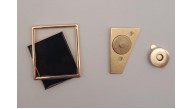 Çanta Aksesuar Light Gold Çerçeve Model Siyah Renk Mıknatıslı Kilit