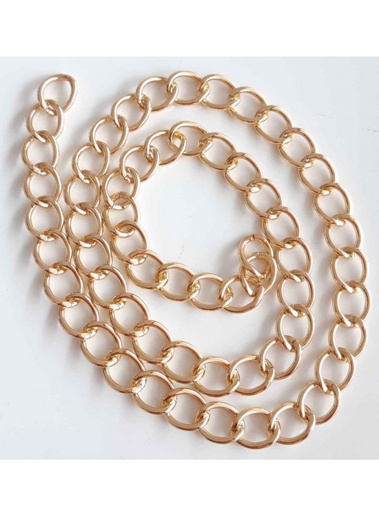 Çanta Aksesuar Light Gold Geniş Çanta Zinciri 100 Cm