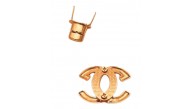 Çanta Aksesuar Light Gold Renk 4x3 cm Vidalı Çanta Kilidi