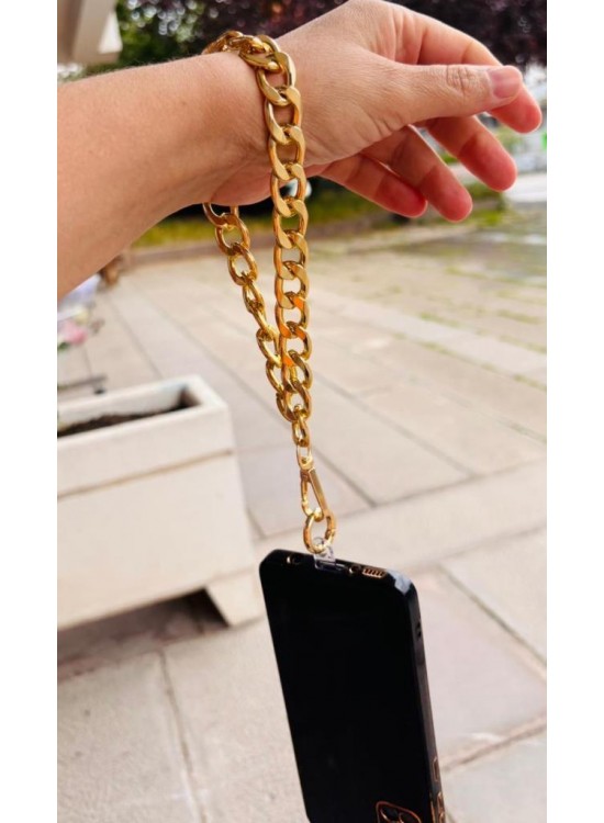 Çanta Aksesuar Light Gold Renk Telefon Bilek Askısı, Telefon Zinciri, Telefon Askısı, Tüm Telefon Kılıfları İçin Uygundur