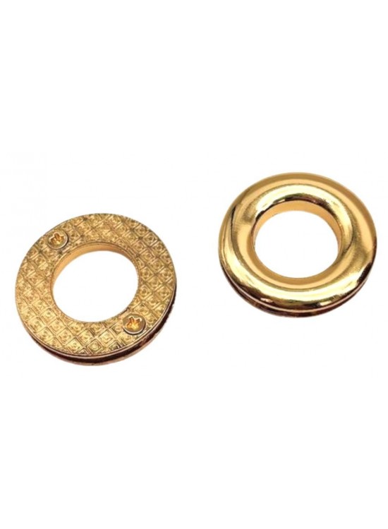 Çanta Aksesuar Light Gold Renk Yuvarlak Vidalı Kuş Gözü 2 Adet (İç ölçüsü 1.8 cm, Dış Ölçüsü 3.2 cm )