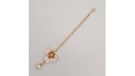 Çanta Aksesuar Light Gold Taba Renk Çiçekli Sarkaç Süs