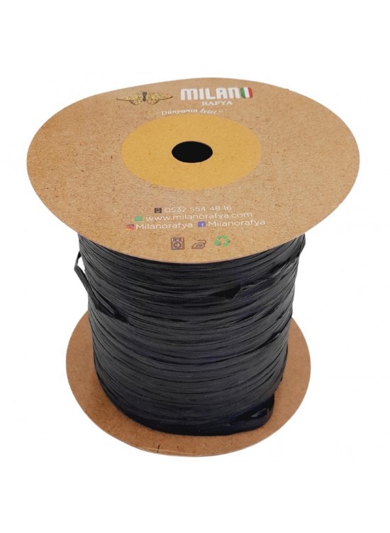 Çanta Aksesuar Milano Rafya Siyah Renk 100 gr