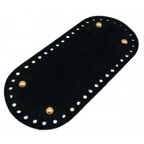 Çanta Aksesuar Nubuk Deri, Siyah Renk Oval Taban 25X12 Cm Light Gold Metalli