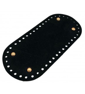 Çanta Aksesuar Nubuk Deri, Siyah Renk Oval Taban 25X12 Cm Light Gold Metalli