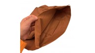 Çanta Aksesuar Örgü Çantaya Hazır Astar Tabanlı Büzgülü 22x12 cm Açık Kahve Renk