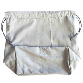 Çanta Aksesuar Örgü Çantaya Hazır Astar Tabanlı Büzgülü 22X12Cm Açık Gri