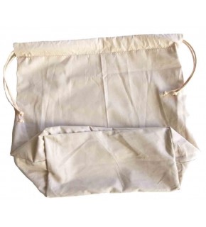 Çanta Aksesuar Örgü Çantaya Hazır Astar Tabanlı Büzgülü 22X12Cm Bej