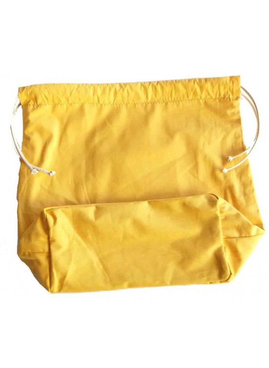 Çanta Aksesuar Örgü Çantaya Hazır Astar Tabanlı Büzgülü 22X12Cm Hardal