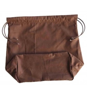 Çanta Aksesuar Örgü Çantaya Hazır Astar Tabanlı Büzgülü 22X12Cm Koyu Kahve