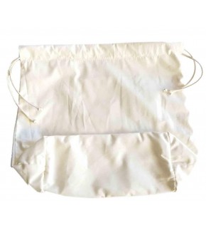 Çanta Aksesuar Örgü Çantaya Hazır Astar Tabanlı Büzgülü 22X12Cm Krem