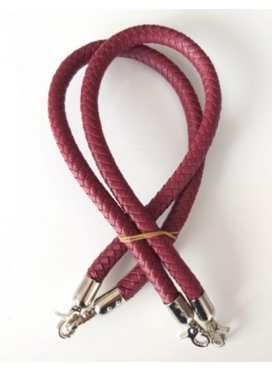 Çanta Aksesuar Örme Çanta Sapı Gümüş Metal Bordo