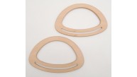 Çanta Aksesuar Oval Köprülü Model 13x20 cm Açık Ahşap Renk Ahşap Çanta Sapı