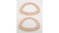 Çanta Aksesuar Oval Köprülü Model 13x20 cm Açık Ahşap Renk Ahşap Çanta Sapı