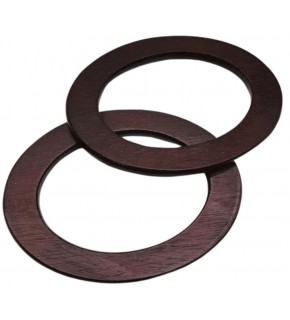 Çanta Aksesuar Oval Model 15x11 cm Kahve Renk Ahşap Çanta Sapı