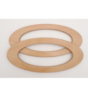 Çanta Aksesuar Oval Model 9x19.5 cm Açık Ahşap Renk Ahşap Çanta Sapı