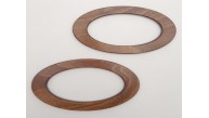 Çanta Aksesuar Oval Model 9x19.5 cm Koyu Ahşap Renk Ahşap Çanta Sapı