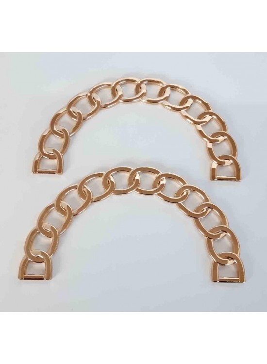 Çanta Aksesuar Oval Zincir Model Light Gold Metal Çanta Sapı