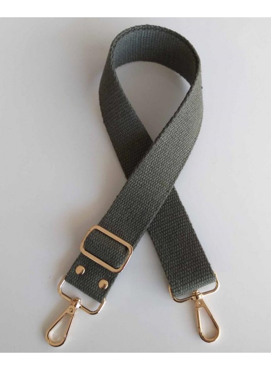 Çanta Aksesuar Pamuklu Kolon 120X4 Cm Light Gold Metal Haki