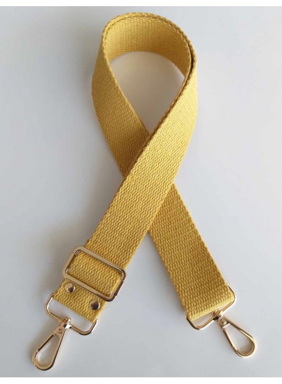 Çanta Aksesuar Pamuklu Kolon 120X4 Cm Light Gold Metal Hardal Sarı