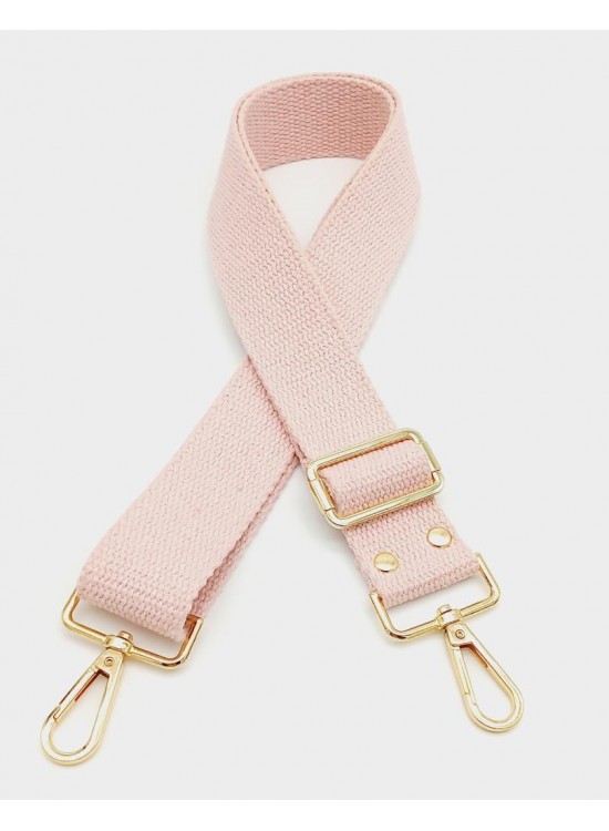 Çanta Aksesuar Pamuklu Kolon 120X4 Cm Light Gold Metal Pembe
