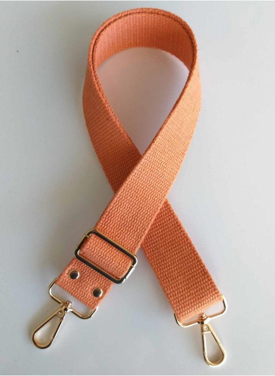 Çanta Aksesuar Pamuklu Kolon 120X4 Cm Light Gold Metal Turuncu