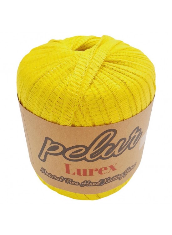Çanta Aksesuar Pelur Lurex Simli Ribbon İp Sarı Renk