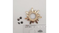 Çanta Aksesuar Plastik Güneş Model Süs Light Gold Renk