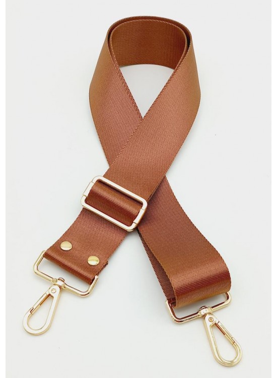 Çanta Aksesuar Polyester Kolon 120X4 Cm Taba Light Gold Metalli