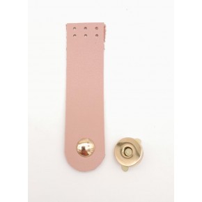 Çanta Aksesuar Pudra Renk Tek Kat Suni Deri Kapak 10.5x2.5 cm Light Gold Metal