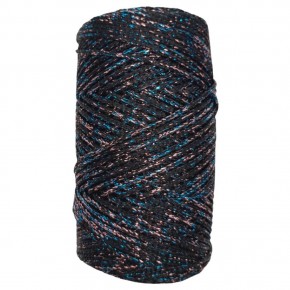 Çanta Aksesuar Renkli Simli Polyester Makrome Siyah Renk 200 gr No:02