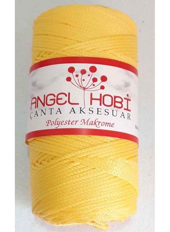 Çanta Aksesuar Sarı Renk Polyester Makrome