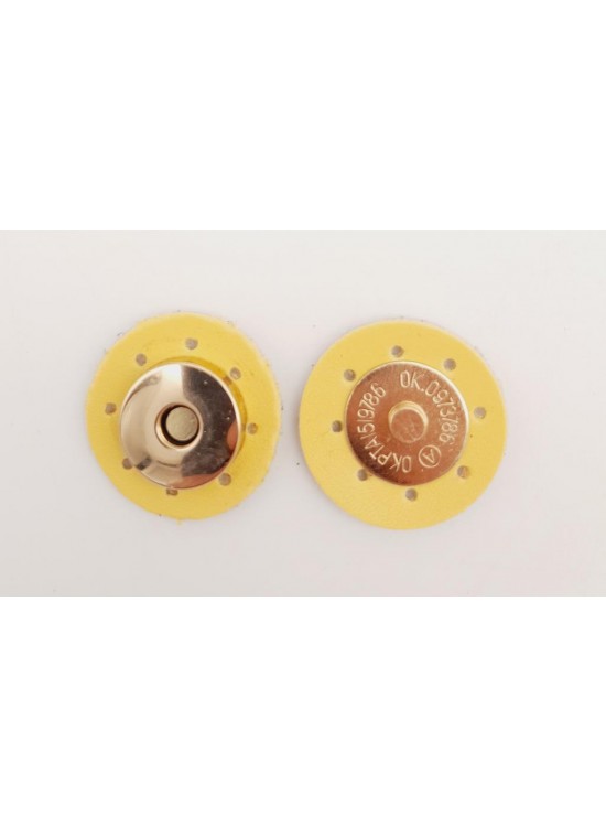 Çanta Aksesuar Sarı Suni Derili Mıknatıslı Çıtçıt Light Gold Metalli