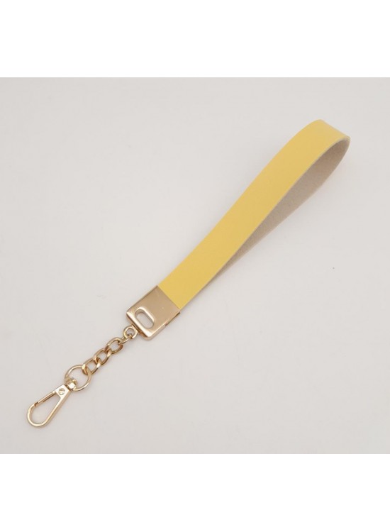 Çanta Aksesuar Sarı Tek Kat Suni Deri Zincirli Elcik Light Gold Metal